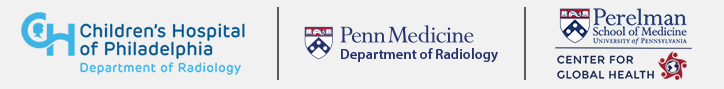 CHOP Radiology, Penn Radiology, PSOM Center for Global Health logos